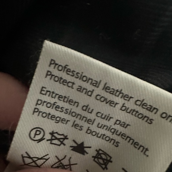 3.1 Phillip Lim black leather jacket silk and cotton lining with sweater collar - Picture 13 of 13